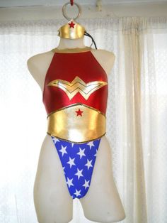 Wonder Woman Shiny Spandex Leotard Costume 16091419